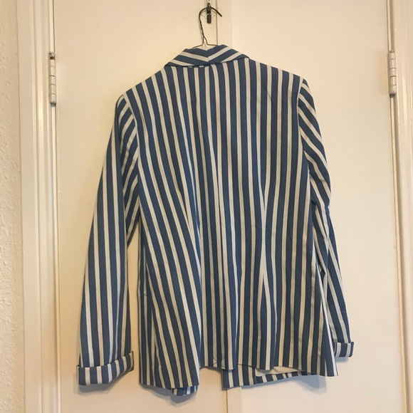 Denim Striped Majorelle Blazer - M - Picture 3 of 6